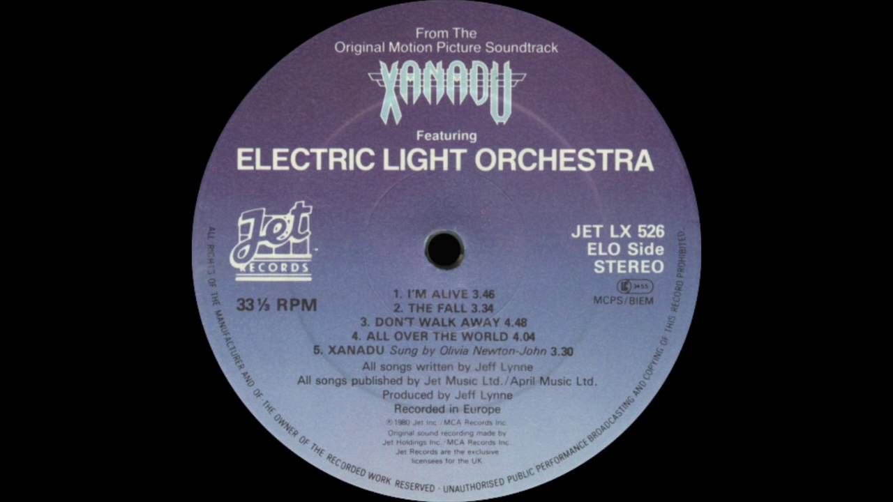 Olivia Newton John ft Electric Light Orchestra Xanadu (Jet Records