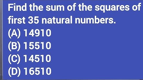 Find the sum of the squares of first 35 natural numbers.