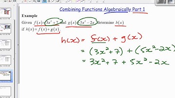 LG04 Lesson 2a  Combining Functions Algebraically Part 1