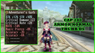 Fill Stat Armor Normal A12,S10,Cd22,Cr28 Toram Online Cap 280
