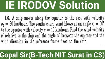 IE IRODOV Solution - kinematics - Chapter 1, Question 1.6