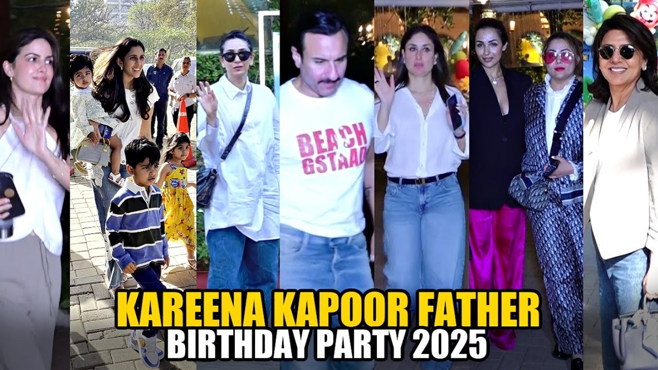 Celebrities At Randhir Kapoor Birthday Party 2025| Kareena, Karishma, Natasa, Malaika, Shloka Ambani
