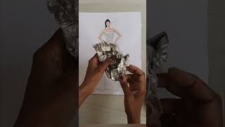 Day 123/366 | Michelle Yeoh At Met Gala 2024 |Foil craft | Creative fashion art |The Garden of times