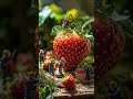 Tiny Workers, Giant Fruits! 🍎👷♂️ | Oddly Satisfying ASMR #shorts #asmr #miniatureworld