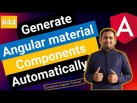 Auto generate angular material components using schematics | Angular Tutorial