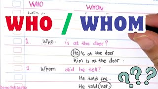 Who or Whom | English Grammar Exercise | Basic English | English Beginners | English Learning Course