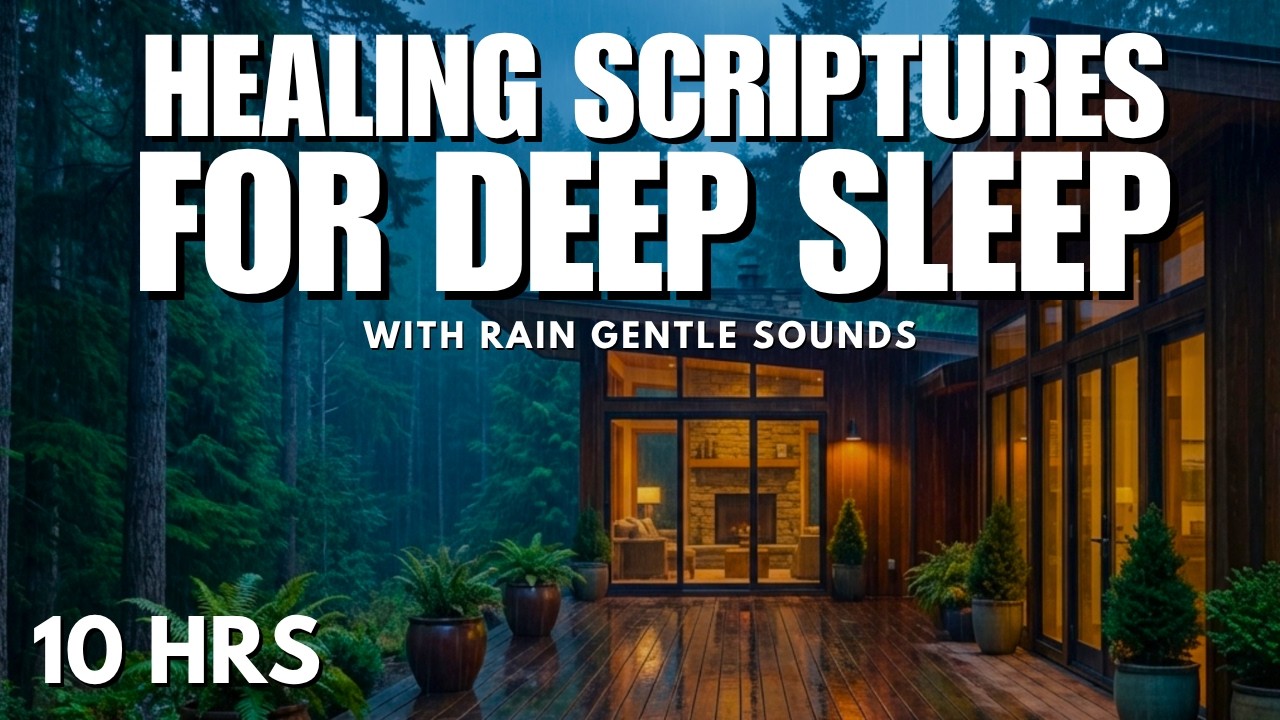 Healing Scriptures for Sleep | Rest in God’s Presence with Gentle Rain (10 Hours)