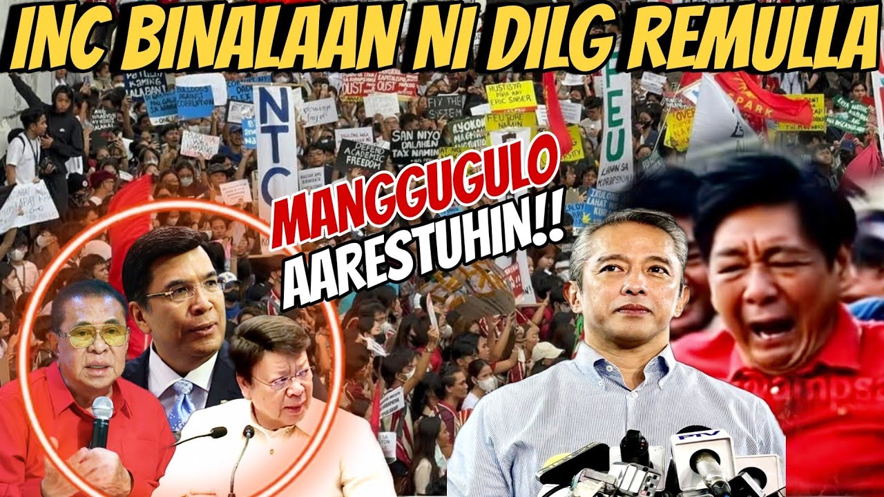 Remulla Pictures Rally DILG REMULLA NAGBABALA SA RALLY NG INC AARESTUHIN ANG MANGGUGULO. - YouTube
