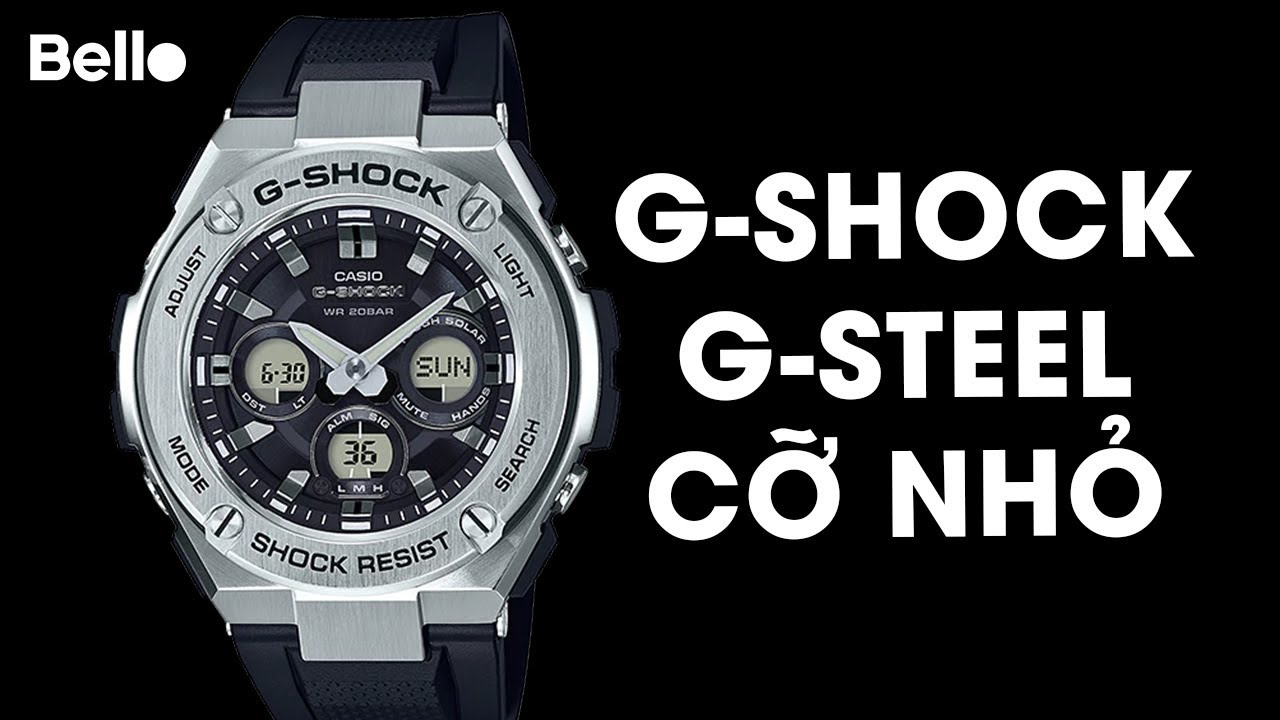 Casio G-Shock G-Steel cỡ nhỏ GST-S310-1A tông đen bạc!