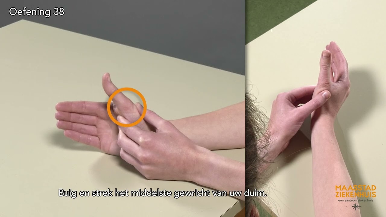 Oefening 38 Buigen en strekken van duim YouTube