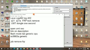 Lava Lzg492 lzg 402  z21  z21s  FRP lock remove  UMT dongle one second
