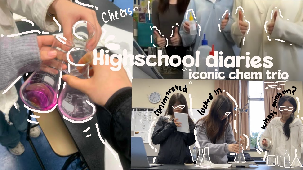 High school scholarship chemistry class diaries ~titrations + the iconic chem trio 👩‍🔬👩‍🔬👩‍🔬