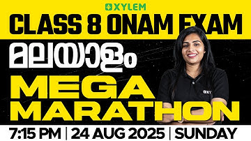 Class 8 Onam Exam 2025 | Malayalam : Mega Marathon | Xylem Class 8