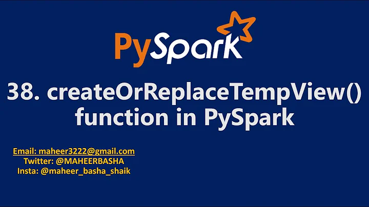 38. createOrReplaceTempView() function in PySpark | Azure Databricks #spark #pyspark #azuresynapse