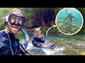 Found lost treasure in a secret swimming hole metal detecting