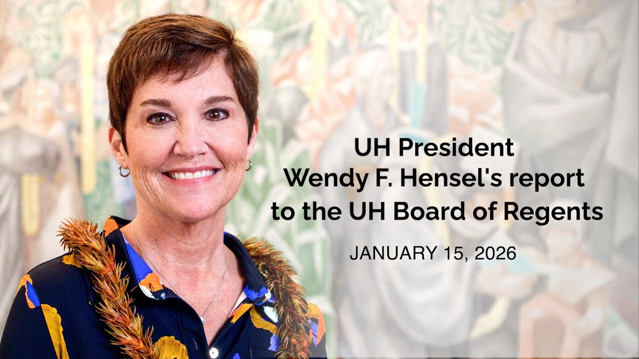 Отчет президента за январь: Инаугурационная речь, ректор Гавайского университета в Маноа, чат-бот...