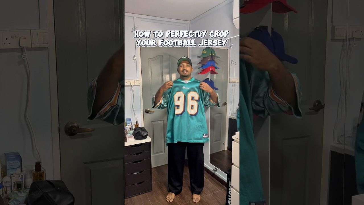 Perfectly Cropped My Football Jersey 🔥 DIY Jersey Flip! ⚽✂️ 