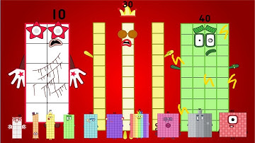 Tiny Vs Phobia! Numberblocks Band But Different Take (10-100) Battle of the Mini Giants!
