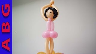 How to make balloon ballerina topper tutorial 260 balloon twisted creation part 2