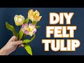 How to make felt flower tulip  diy felt flower tulip kit tutorial