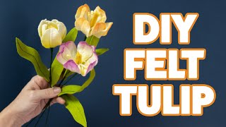 How to make Felt Flower Tulip | DIY Felt Flower Tulip Kit Tutorial