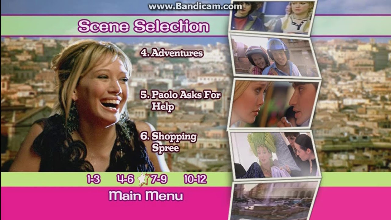 lizzie mcguire dvd menu