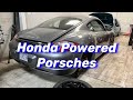 A Garage filled with Honda Powered Porsches