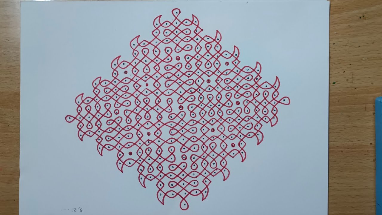 23 chukkala muggulu.. easy kolam.. simple rangoli.. melikala muggulu..