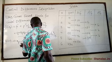 Central Differences Interpolation - Dr. Douglas K. Boah (Shamalaa Jnr/Archimedes)
