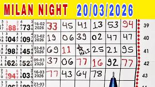 Milan night jodi 20/03/2026 | Milan night fix open | मिलन नाइट फिक्स जोड़ी का लाइन | milan market |