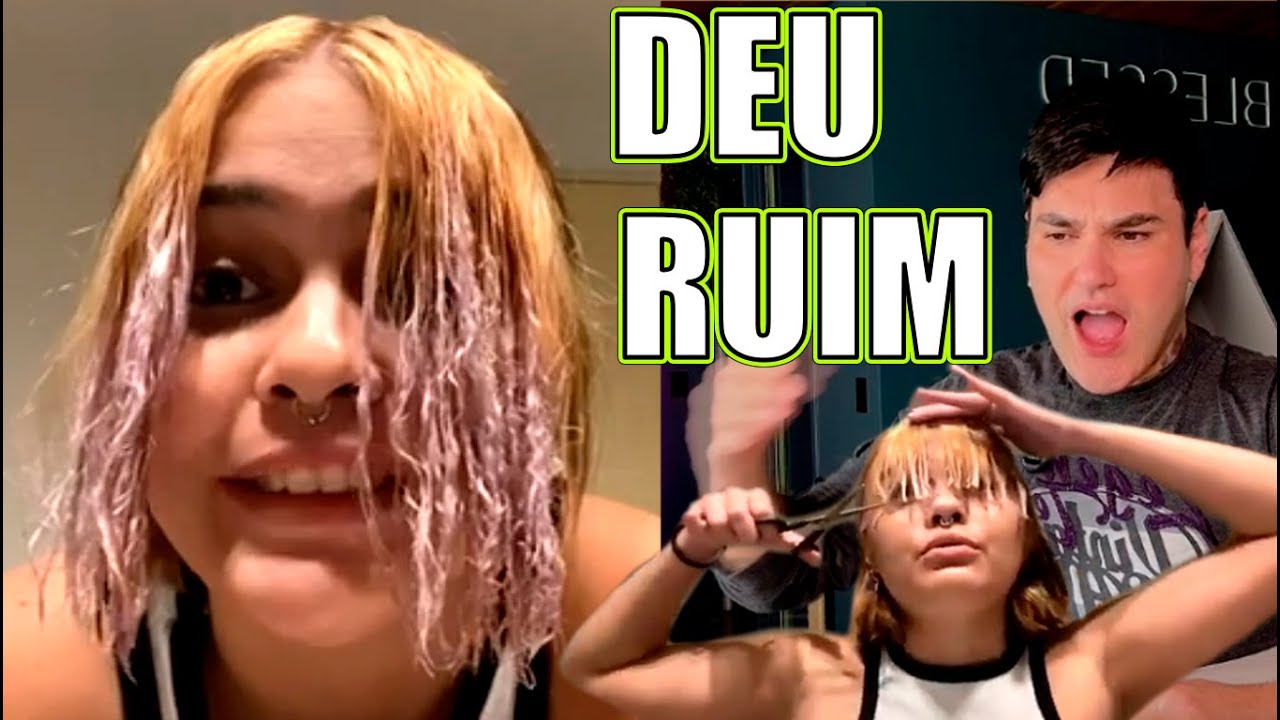 O DIA EM QUE ELA TEVE CORTE QUÍMICO DESCOLORINDO O CABELO