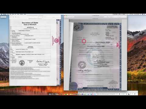 Comment Apostille un certificat de mariage Nevada