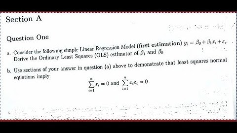 Deriving OLS Estimator in Simple Linear Regression Model easily.