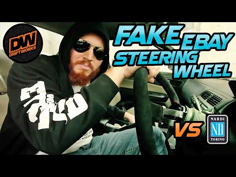 Fat guy bends fake Nardi steering wheel!