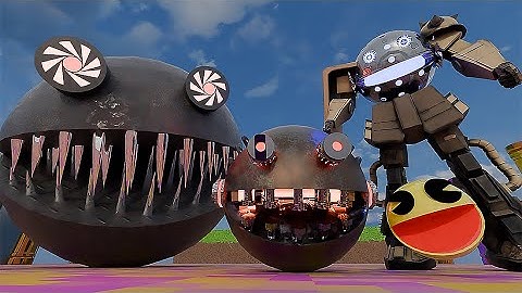 MONSTER PACMAN VS ROBOT PACMAN -  MINECRAFT MODE #robotpacman #monsterpacman #pacman