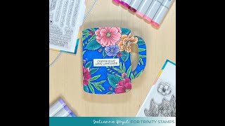 Floral Coffee Mug Shaped Card