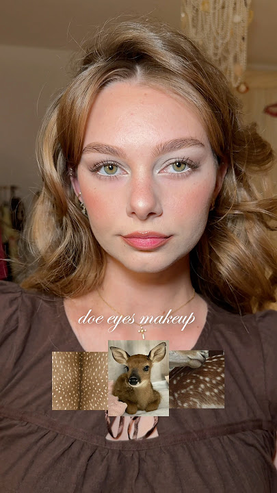 doe eyes makeup tutorial🦌🤎 #makeup #makeuplook