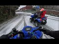 Les quads sur la neige travers garanti  retour nocturne