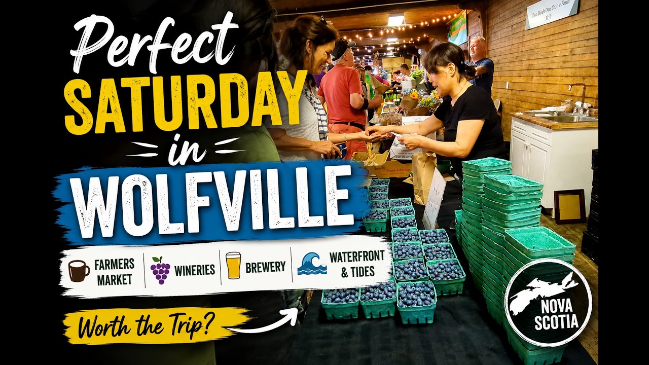 The Perfect Saturday in Wolfville, Nova Scotia | Farmers Market, Wineries & Waterfront ⭐
