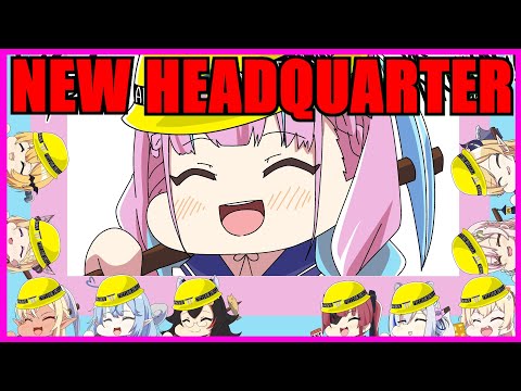 【Hololive】Aqua: AKUKIN New Headquarter ft. Marine, Mio【Minecraft】【Eng Sub】