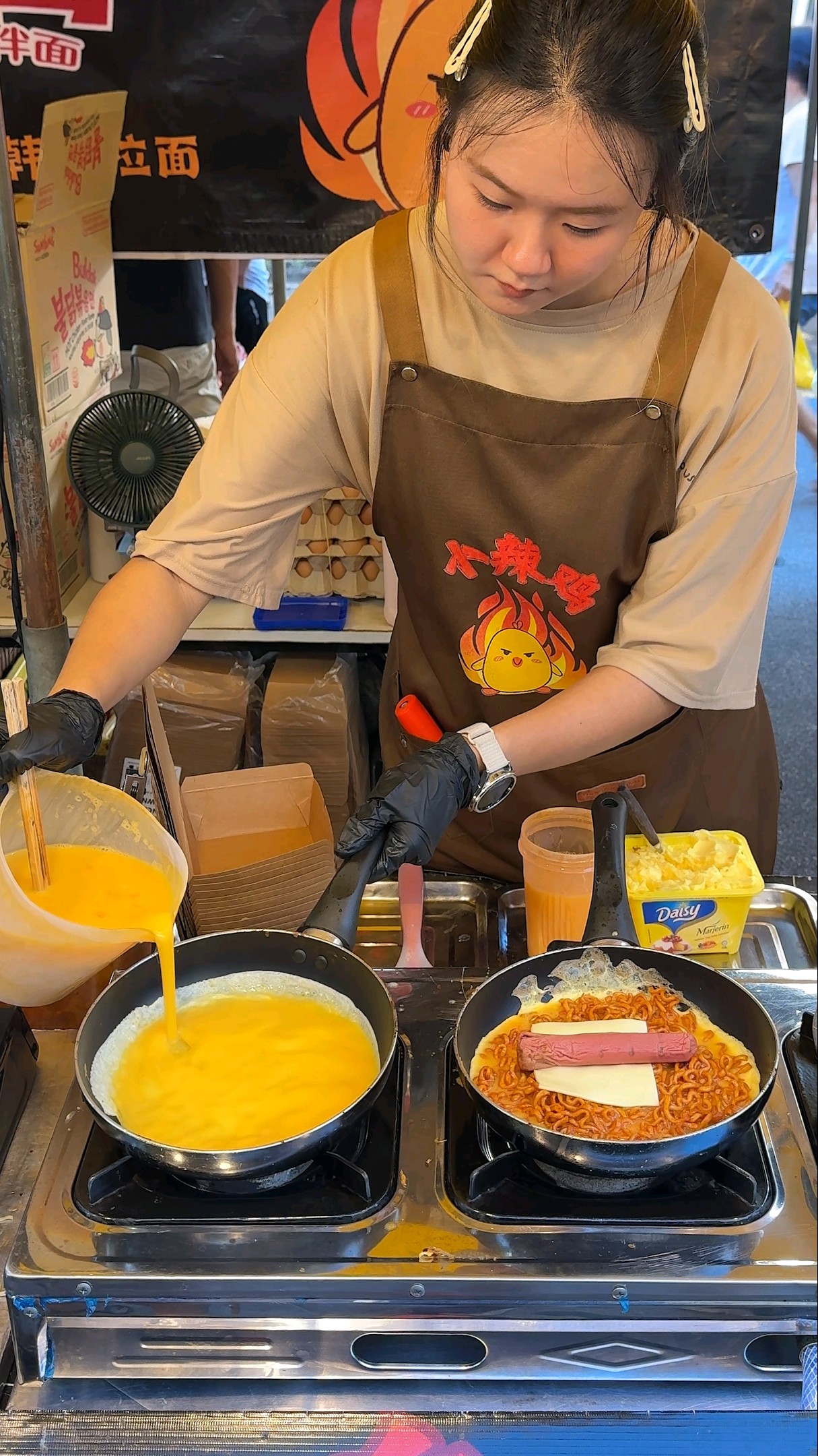Must Try! Korean Spicy Buldak Noodles Omelet