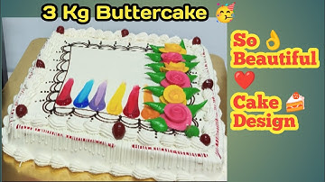 3 Kg Buttercake || So Beautiful Cake Design #cakedecoration#cakedesign#cakevideo#viral#short