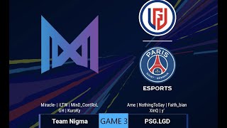 Team Nigma vs PSG.LGD Game 3 | BO3 WePlay AniMajor Playoffs