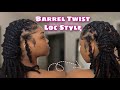 🌸BARREL TWIST LOC STYLE TUTORIAL💕| detailed✨| HOW TO BARREL TWIST🌪❤️| loc styles on thick locs✨
