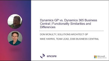 Dynamics GP vs  Dynamics 365 Business Central - Functionality Similarities and Differences