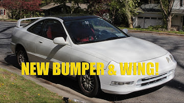 Project Integra Track Car Build Episode 12- Painting the Bumper & Wing