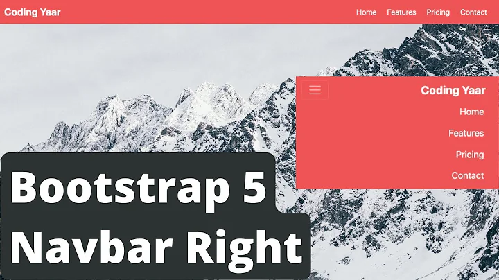 Bootstrap 5 Navbar Right Align