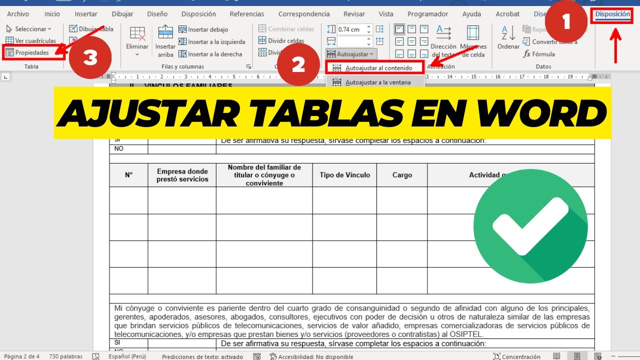 Cómo Ajustar Tablas en Word como un PRO 🖋️✨