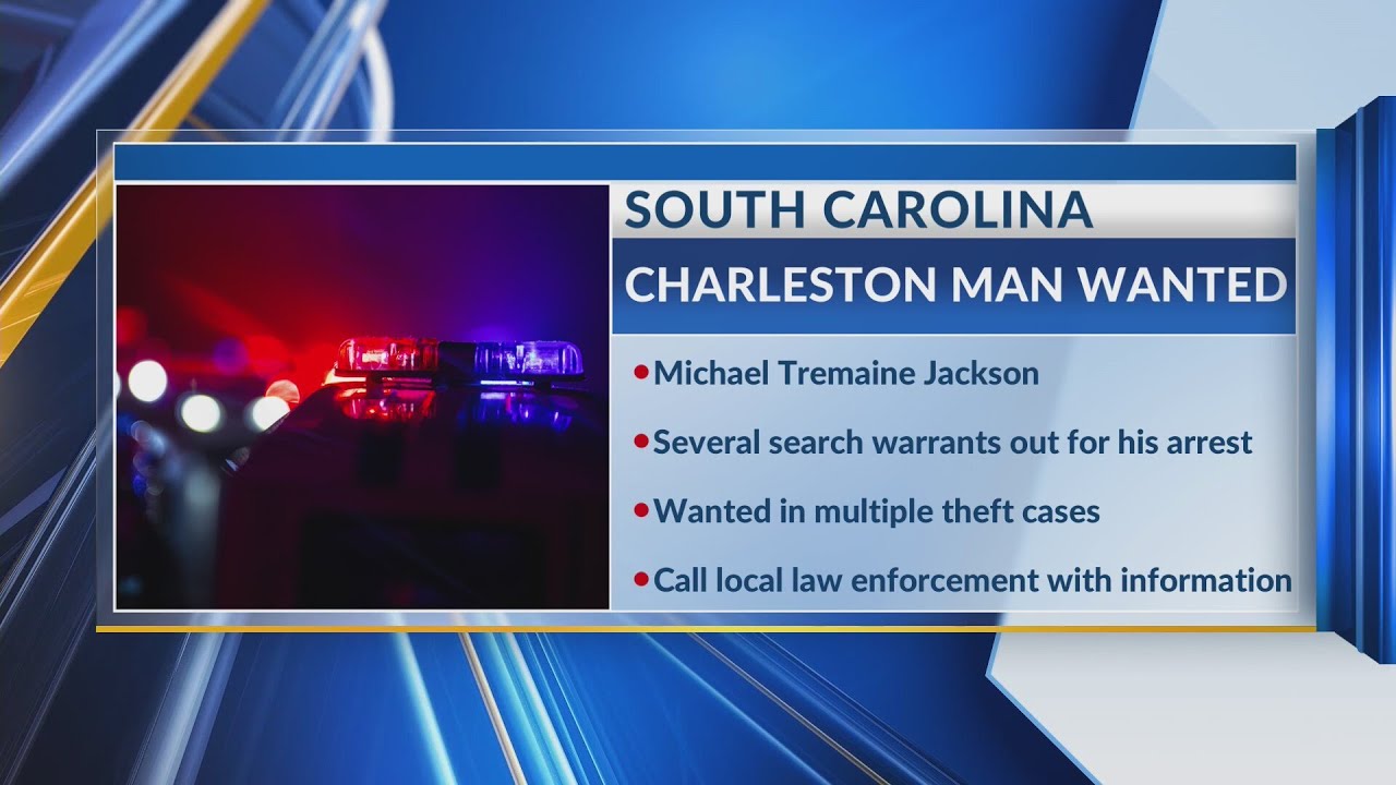 Charleston man wanted in multiple theft cases - YouTube