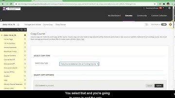 Blackboard Course Copy - ORIGINAL not ULTRA